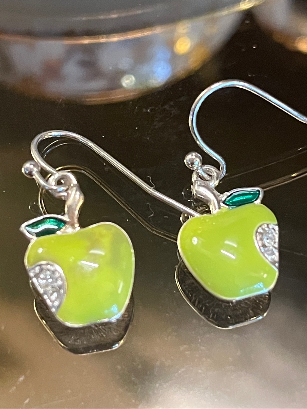 Green Apple Drop Earrings